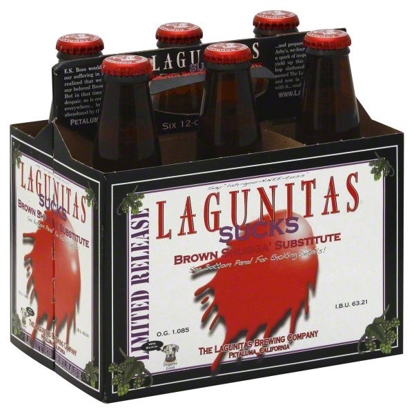 slide 1 of 1, Lagunitas Sucks Brown Shugga' Substitute Bottles, 6 ct; 12 fl oz