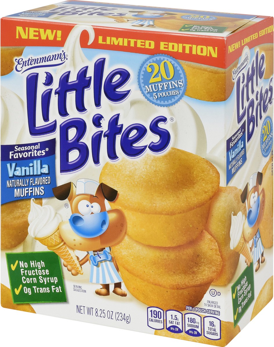 slide 3 of 8, Entenmann's Little Bites Vanilla Muffins 5 Ct 8.25 Oz, 5 ct