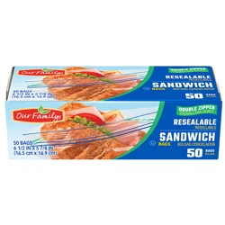 Our Family Resealable Sandwich Bags