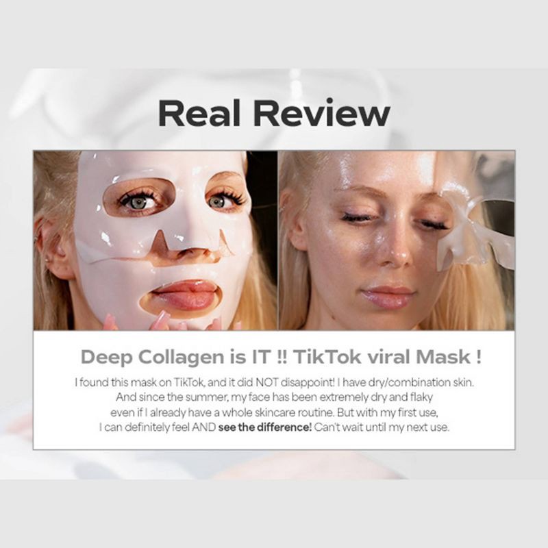 slide 8 of 10, SUNGBOON EDITOR Deep Collagen Viral Glass Skin Korean Skincare Power Boosting Facial Mask for Firming and Restoration, 1 ct