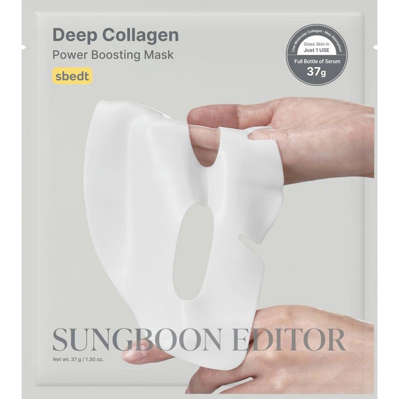 slide 1 of 10, SUNGBOON EDITOR Deep Collagen Viral Glass Skin Korean Skincare Power Boosting Facial Mask for Firming and Restoration - Beauty Studio, 1 ct