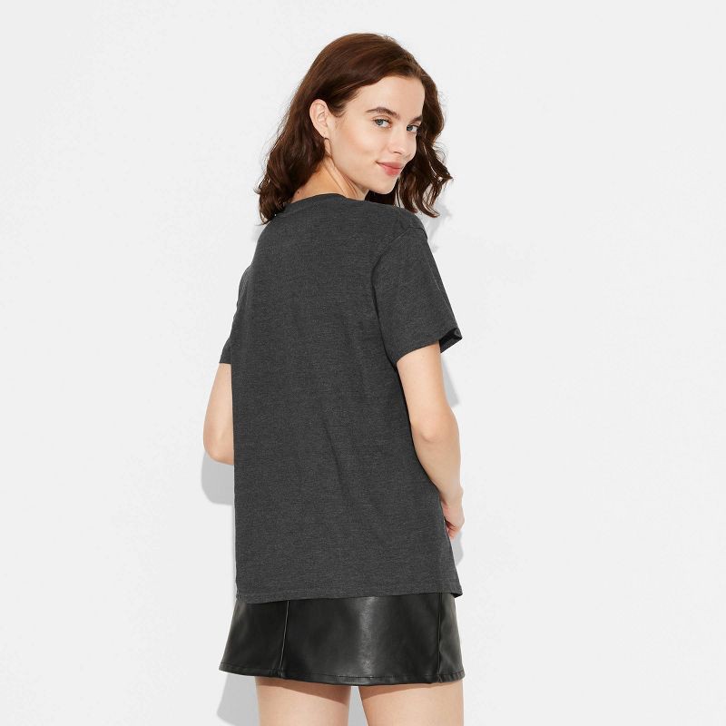 slide 2 of 3, Merch Traffic Women's Fleetwood Mac Short Sleeve Graphic T-Shirt - Gray XXS: Cotton Polyester Blend, Crew Neck, Woven Fabric, 1 ct
