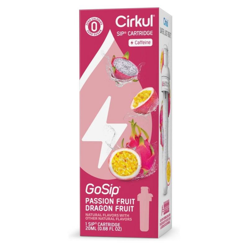 slide 9 of 9, Cirkul GoSip Passionfruit Dragon Fruit Flavor Cartridge, 1 ct