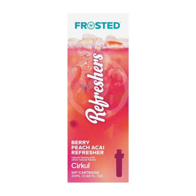 slide 8 of 9, Cirkul Frosted Refreshers Berry Peach Acai Refresher Flavor Cartridge, 1 ct