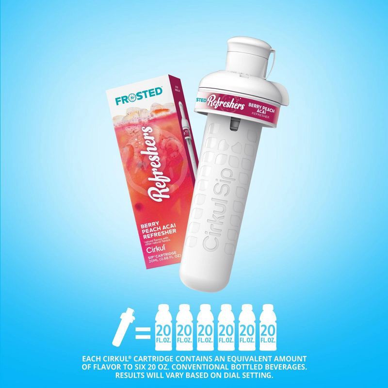 slide 2 of 9, Cirkul Frosted Refreshers Berry Peach Acai Refresher Flavor Cartridge, 1 ct