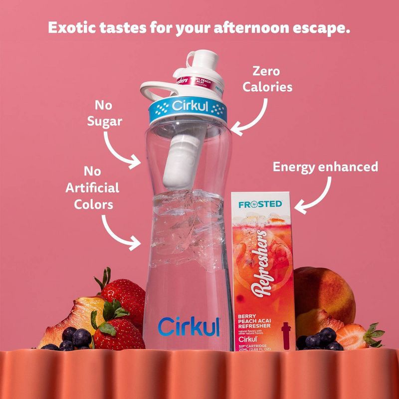 slide 4 of 9, Cirkul Frosted Refreshers Berry Peach Acai Refresher Flavor Cartridge, 1 ct