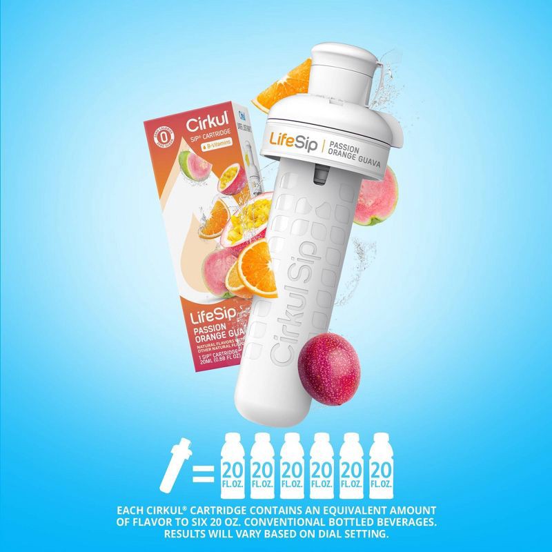 slide 4 of 10, Cirkul LifeSip Passionfruit Orange Guava Flavor Cartridge, 1 ct