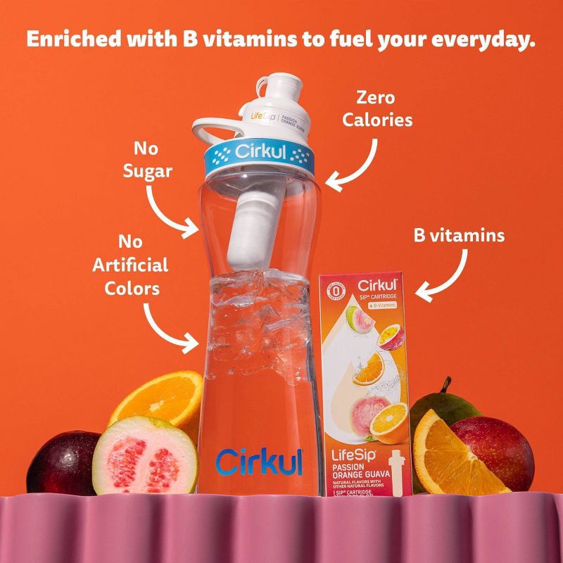 slide 7 of 10, Cirkul LifeSip Passionfruit Orange Guava Flavor Cartridge, 1 ct