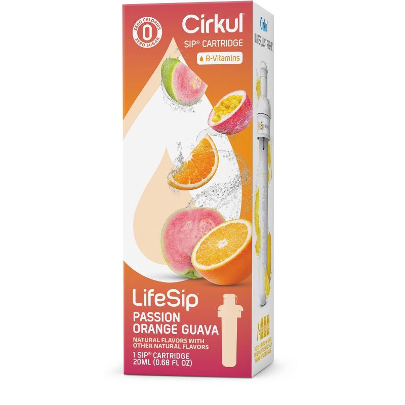 slide 10 of 10, Cirkul LifeSip Passionfruit Orange Guava Flavor Cartridge, 1 ct