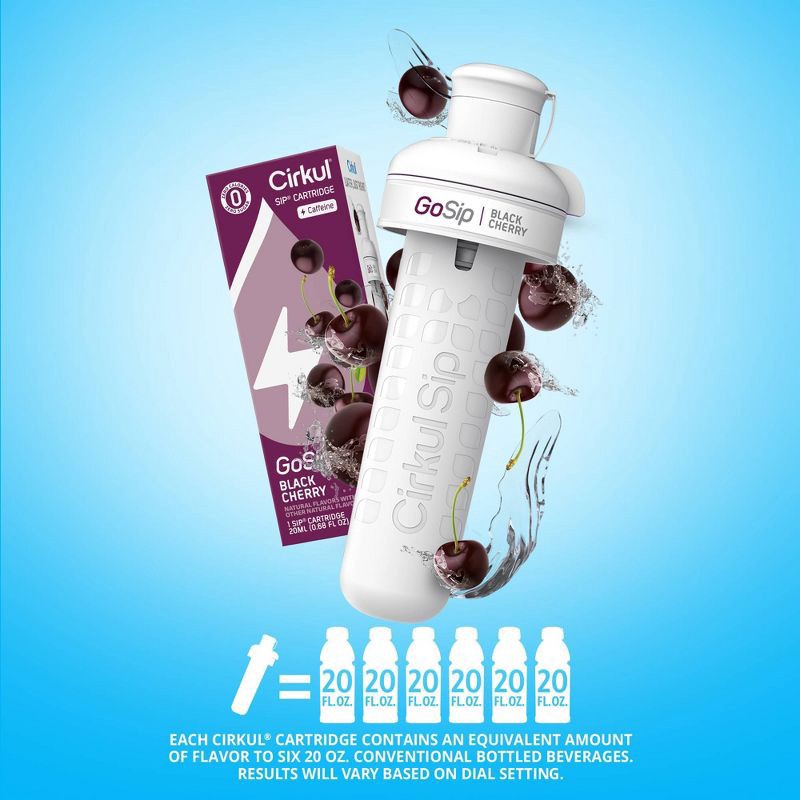 slide 4 of 10, Cirkul GoSip Black Cherry Flavor Cartridge, 1 ct