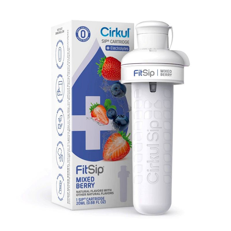 slide 1 of 10, Cirkul FitSip Mixed Berry Flavor Cartridge, 1 ct