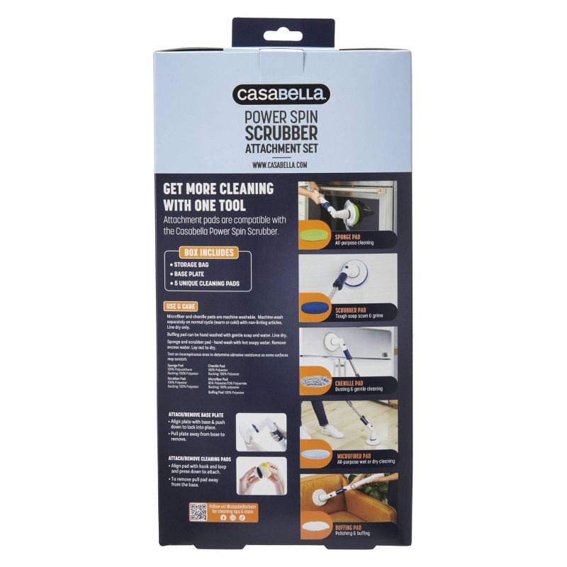 slide 4 of 11, Casabella Power Spin Scrub and Shine Attachment Set - 6ct, 6 ct