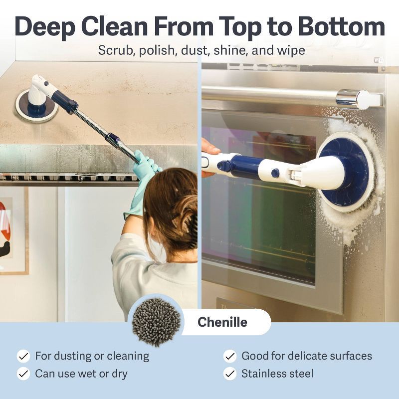 slide 6 of 11, Casabella Power Spin Scrub and Shine Attachment Set - 6ct, 6 ct