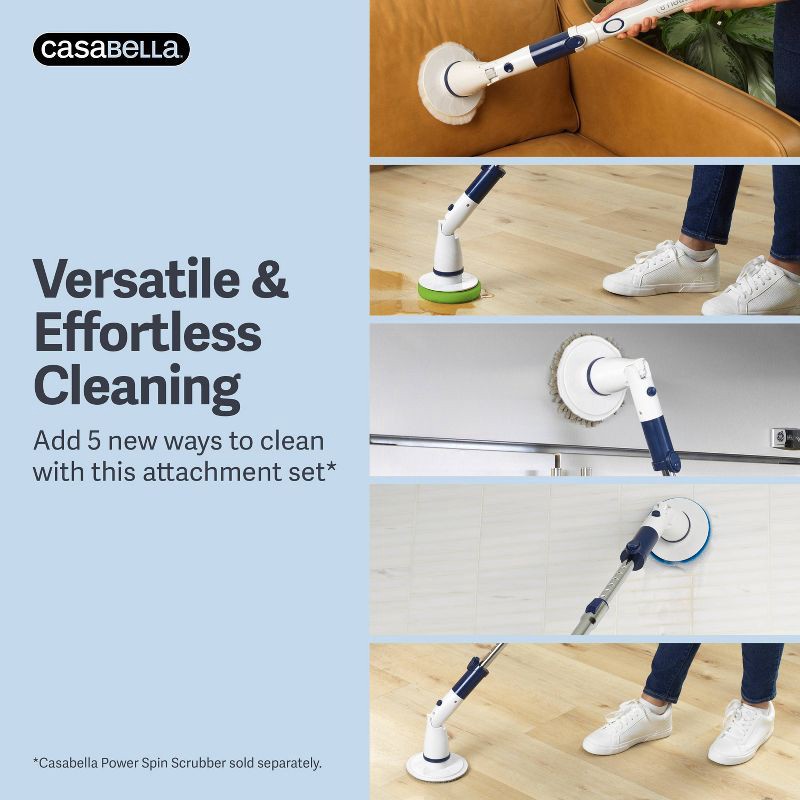 slide 10 of 11, Casabella Power Spin Scrub and Shine Attachment Set - 6ct, 6 ct