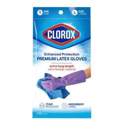 Clorox Enhanced Protection Latex Gloves - Large - 1 Pair