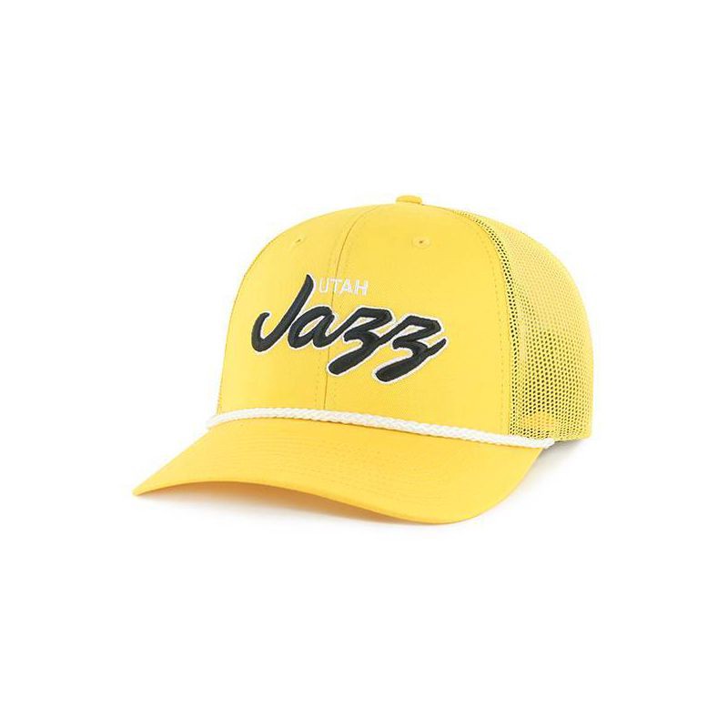 slide 2 of 3, NBA Utah Jazz Scrawl Hat: Adjustable Snapback, Team Logo, Mesh Construction, 1 ct