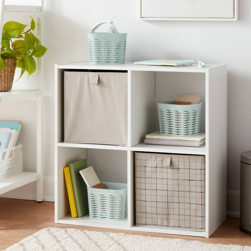 slide 2 of 5, 11" 4 Cube Book Shelf White - Brightroom™, 1 ct