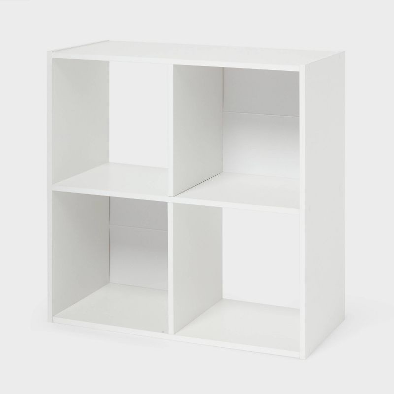 slide 1 of 5, 11" 4 Cube Book Shelf White - Brightroom™, 1 ct