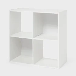 11&quot; 4 Cube Book Shelf White - Brightroom™