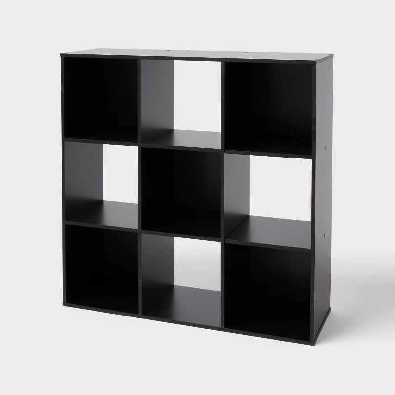slide 1 of 5, 11" 9-Cube Book Shelf Black - Brightroom™, 1 ct