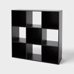 11&quot; 9-Cube Book Shelf Black - Brightroom™