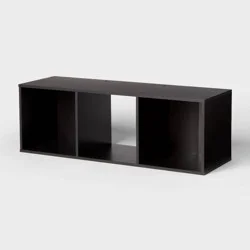 11&quot; 3-Cube Decorative Book Shelf Black- Brightroom™