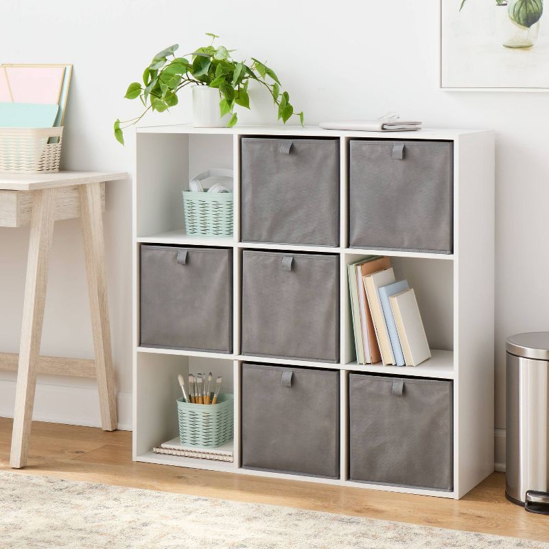 slide 2 of 5, 11" 9 Cube Book Shelf White - Brightroom™, 1 ct