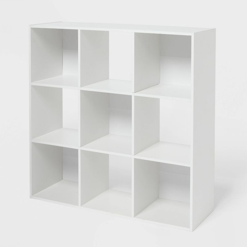 slide 1 of 5, 11" 9 Cube Book Shelf White - Brightroom™, 1 ct