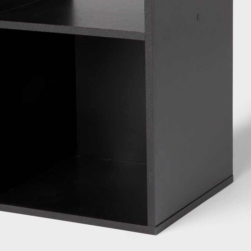 slide 3 of 5, 11" 6-Cube Book Shelf Black - Brightroom™, 1 ct