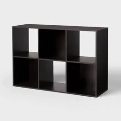 11&quot; 6-Cube Book Shelf Black - Brightroom™