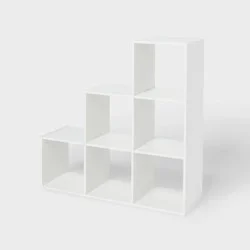 11&quot; 3-2-1 Cube Book Shelf White - Brightroom™
