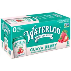 Waterloo Sparkling Water Guava Berry - 8pk/12 fl oz Cans