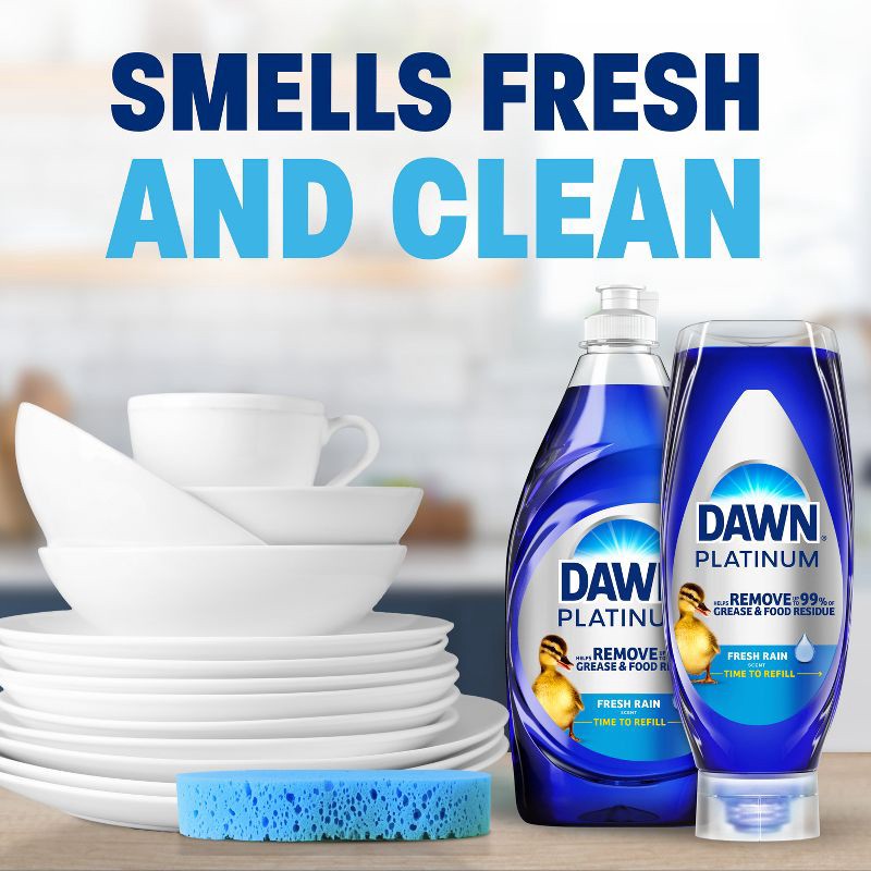slide 15 of 16, Dawn Platinum Fresh Rain Dish Soap - 26.8 fl oz, 26.8 fl oz