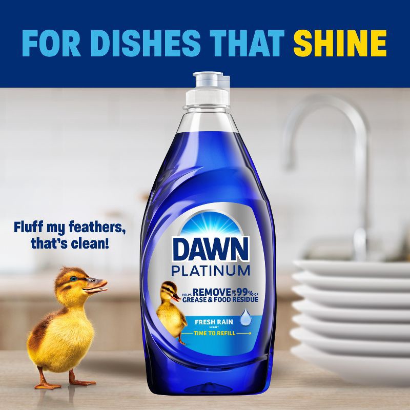 slide 16 of 16, Dawn Platinum Fresh Rain Dish Soap - 26.8 fl oz, 26.8 fl oz