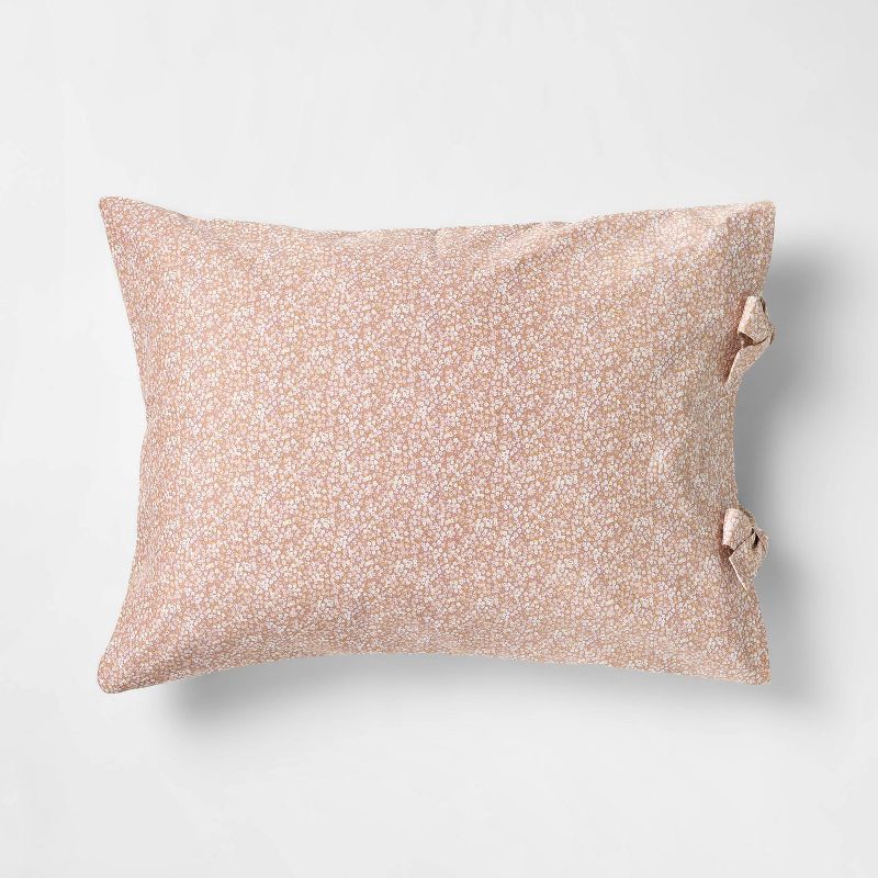 slide 5 of 5, Threshold designed w/Studio McGee 2pc Twin/Twin Extra Long Reversible Floral Comforter Set Pink/Green- Threshold™ designed with Studio McGee, 2 ct