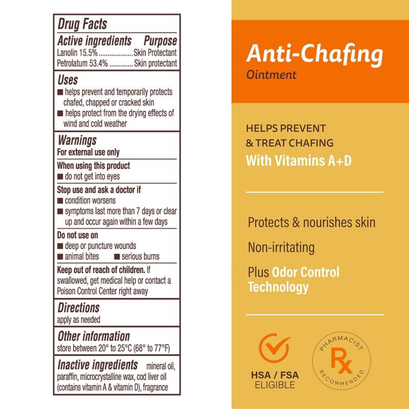 slide 2 of 6, A+D Anti-Chafing Ointment with Odor Control - 1.5oz, 1.5 oz
