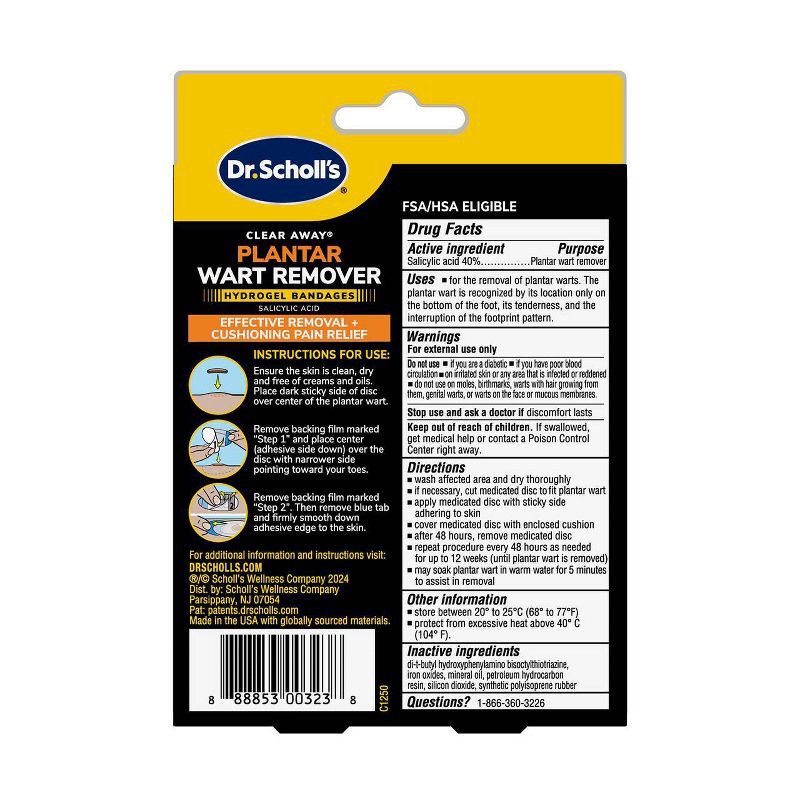 slide 2 of 10, Dr. Scholl's Clear Away Plantar Wart Remover Hydrogel - 12ct, 12 ct