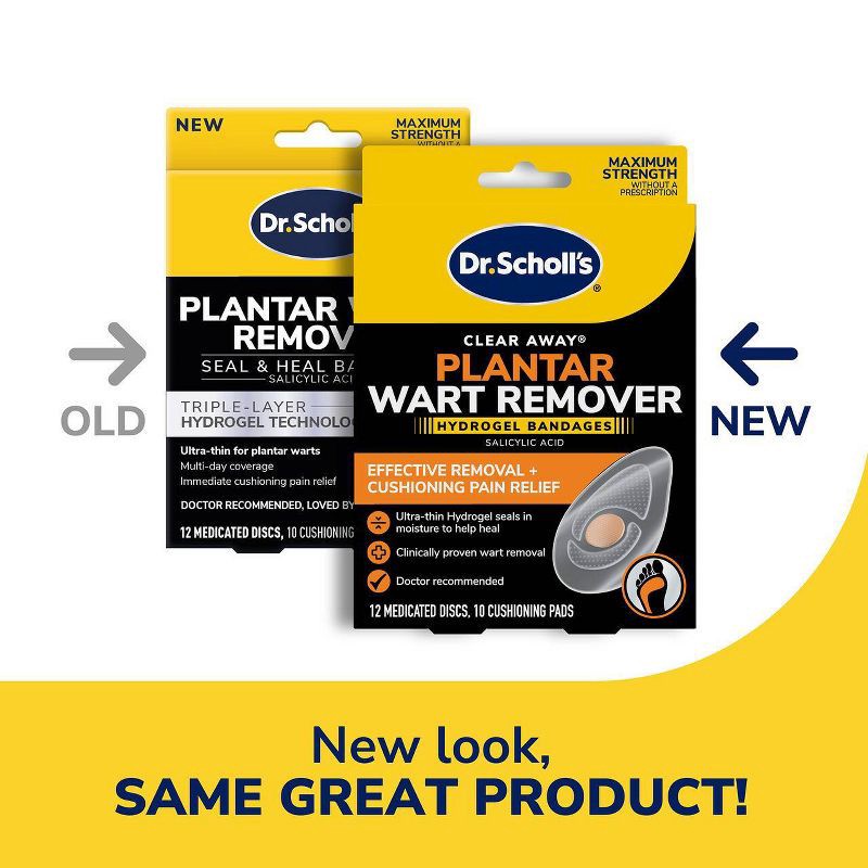 slide 3 of 10, Dr. Scholl's Clear Away Plantar Wart Remover Hydrogel - 12ct, 12 ct