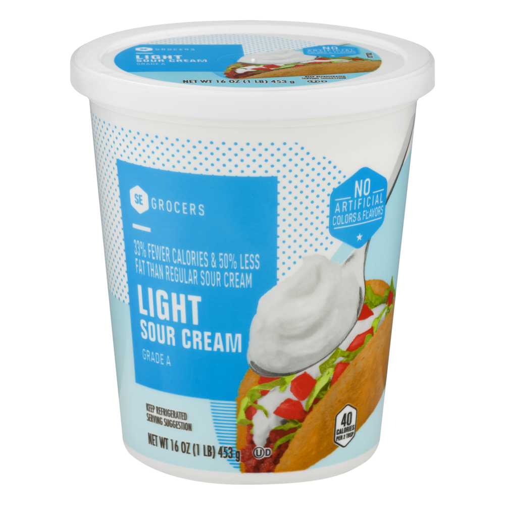 slide 1 of 1, SE Grocers Sour Cream Light, 16 oz