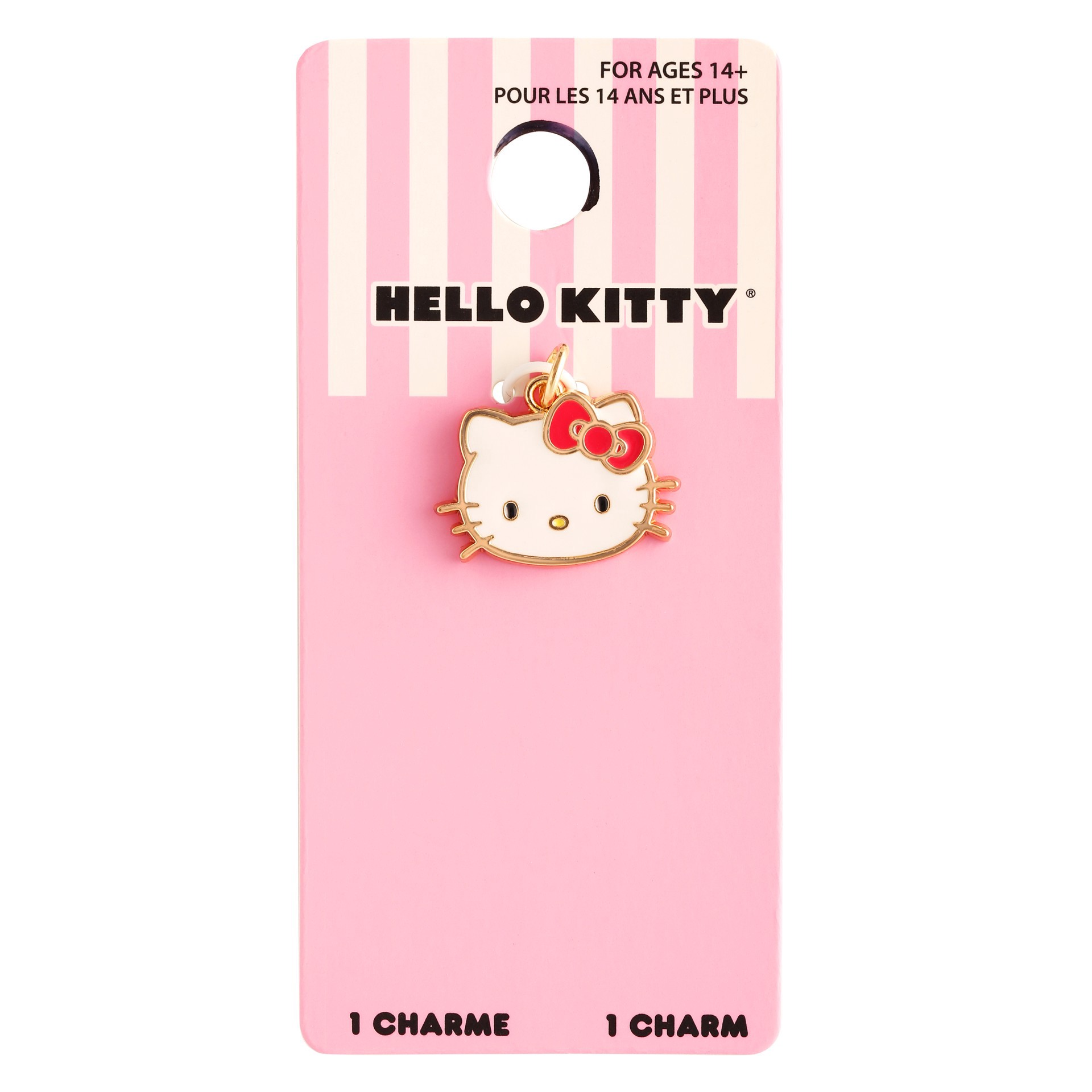 slide 3 of 3, Hello Kitty Icon Enamel Charm, 0.09 in x 0.85 in x 0.07 in