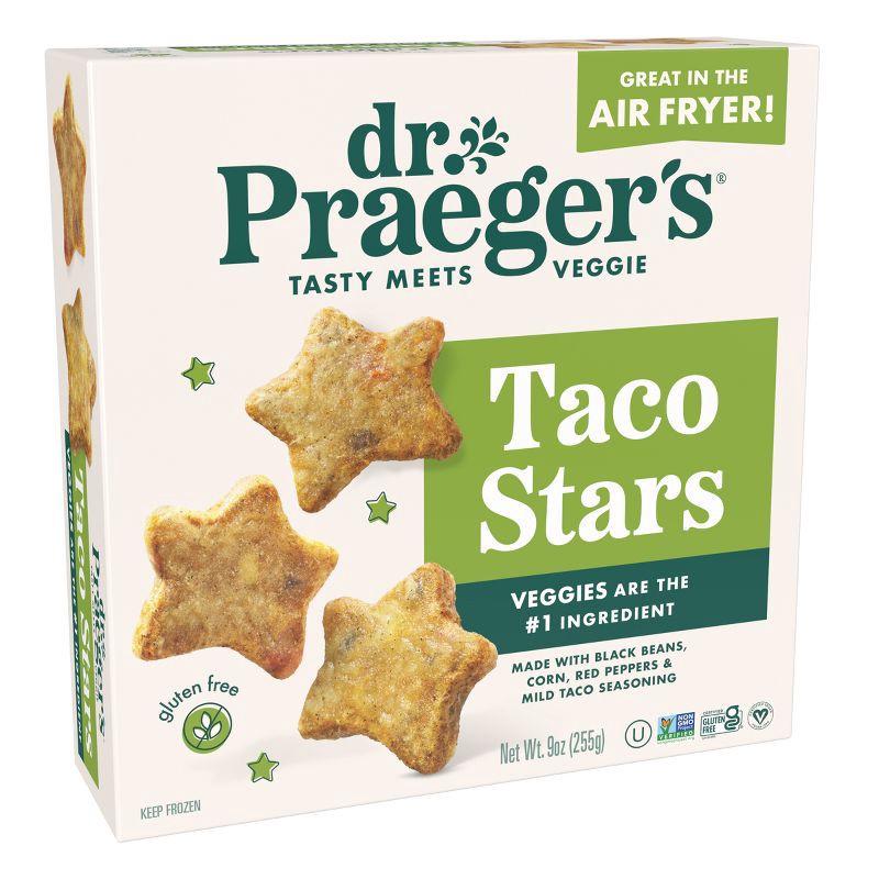 slide 3 of 12, Dr. Praeger's Frozen Vegan Gluten Free Taco Stars - 9oz, 9 oz