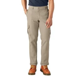 Dickies Men's Twill Stretch Cargo Pants - Khaki 32x32: Polyester Regular Rise