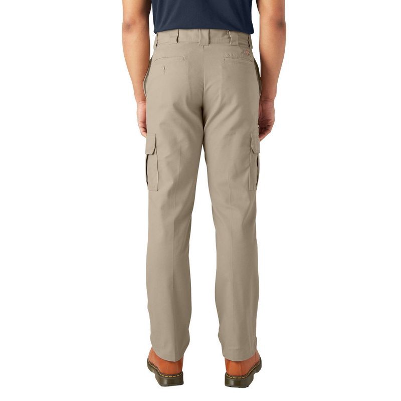slide 2 of 4, Dickies Men's Twill Stretch Cargo Pants - Khaki 36x32: Polyester Regular Rise, 1 ct