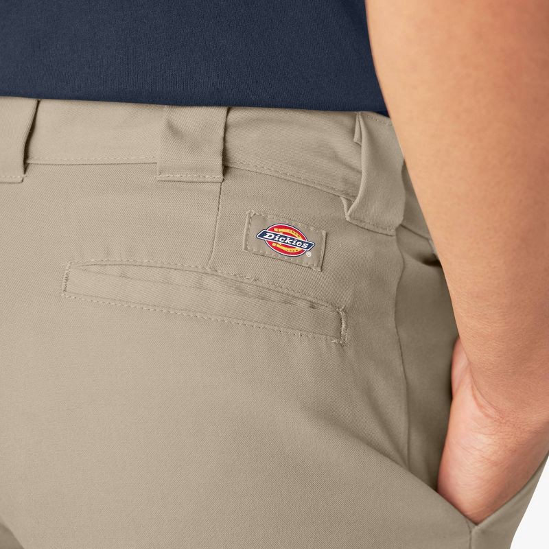 slide 4 of 4, Dickies Men's Twill Stretch Cargo Pants - Khaki 40x30: Polyester-Straight Leg, 30" Inseam, 1 ct