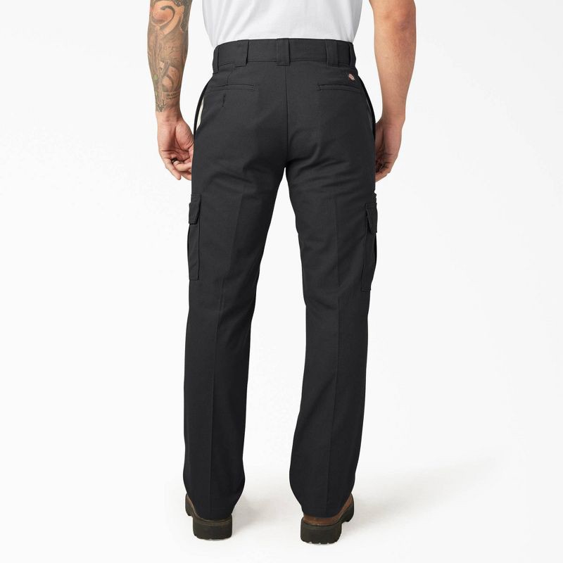 slide 2 of 4, Dickies Men's Twill Stretch Cargo Pants - Black 32x30: Polyester Machine Washable, 1 ct