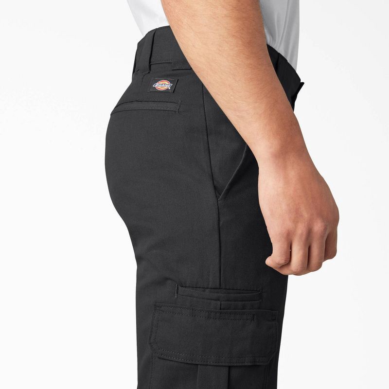 slide 3 of 4, Dickies Men's Twill Stretch Cargo Pants - Black 32x30: Polyester Machine Washable, 1 ct