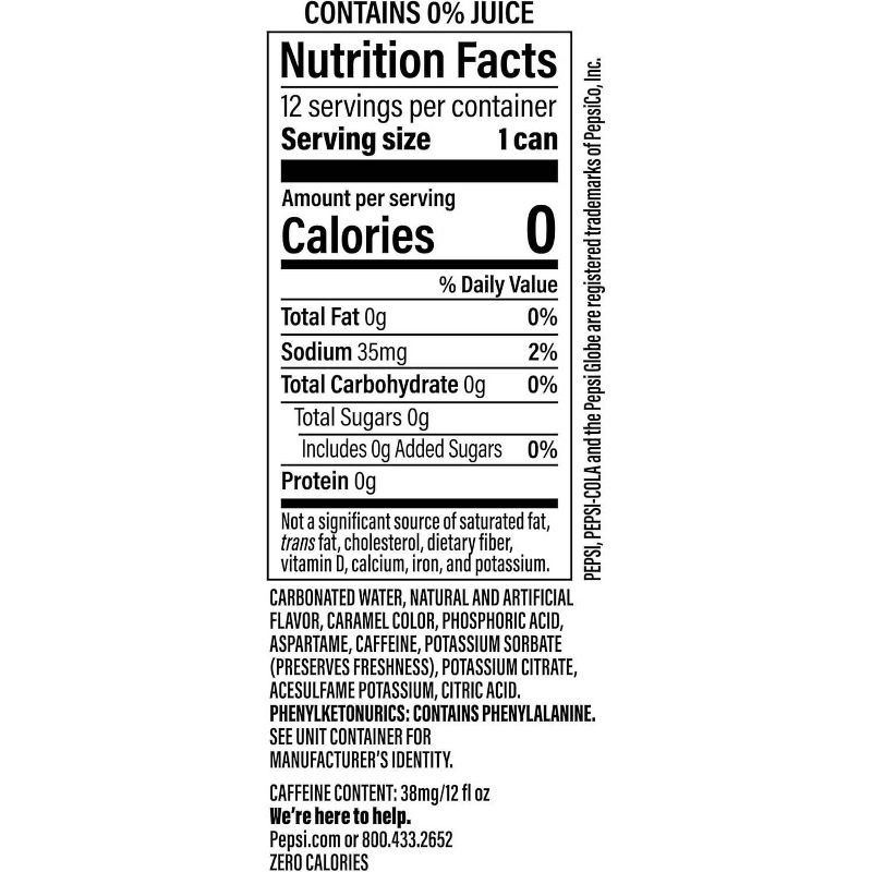 slide 8 of 8, Pepsi Wild Cherry & Cream Zero Sugar Soda - 12pk/12 fl oz Cans, 12 ct; 12 fl oz