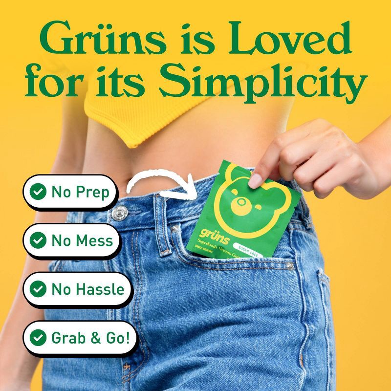slide 7 of 14, Gruns Grüns Adult Low Sugar Superfoods Greens Gummies - 96ct/12 Servings, 96 ct, 12 servings