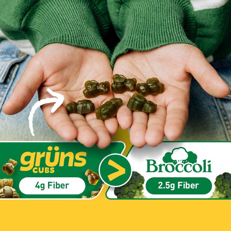 slide 7 of 13, Gruns Grüns Kids' Low Sugar Superfoods Greens Gummies - 72ct/12 Servings, 72 ct, 12 servings