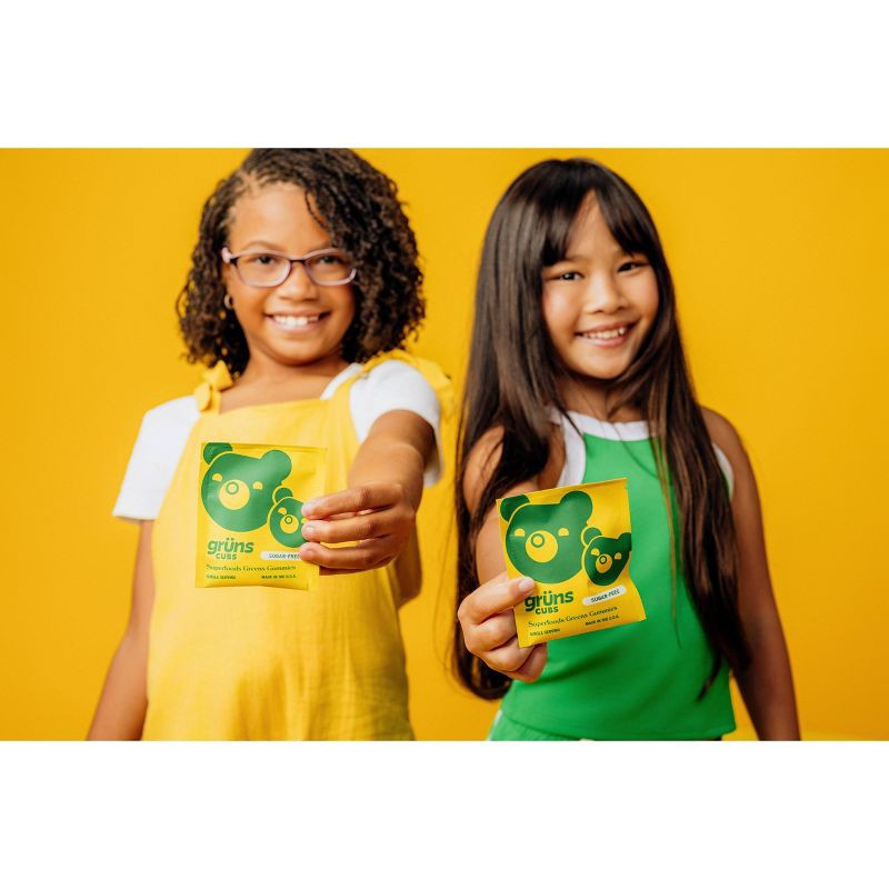 slide 2 of 12, Gruns Grüns Kids' Sugar-Free Superfoods Greens Gummies - 72ct/12 Servings, 72 ct, 12 servings